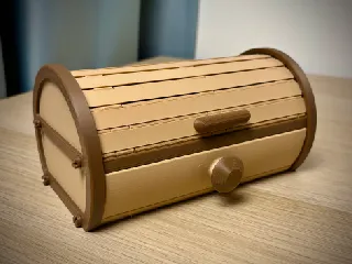 Cylinder Tambour Box | Roll top Storage | Organizer