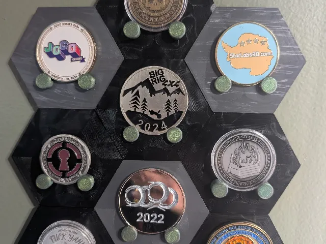 Pins for Modular challenge coin bullet casing wall mount