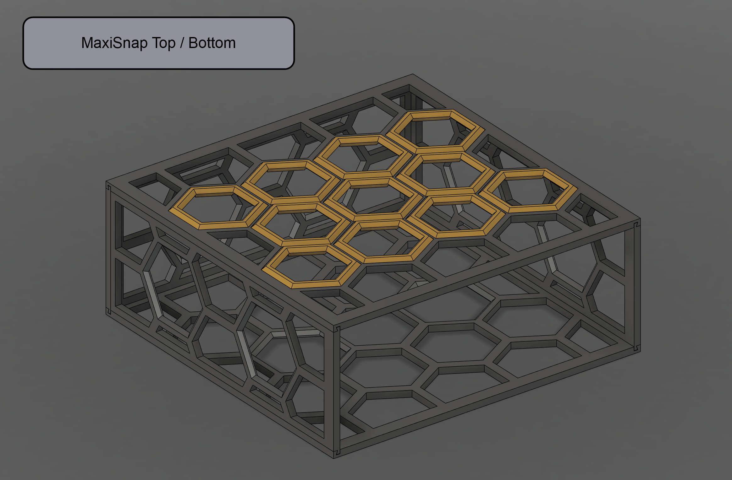 Miniatura 7 do modelo 3D The Hex Box - StackBox - prints flat!