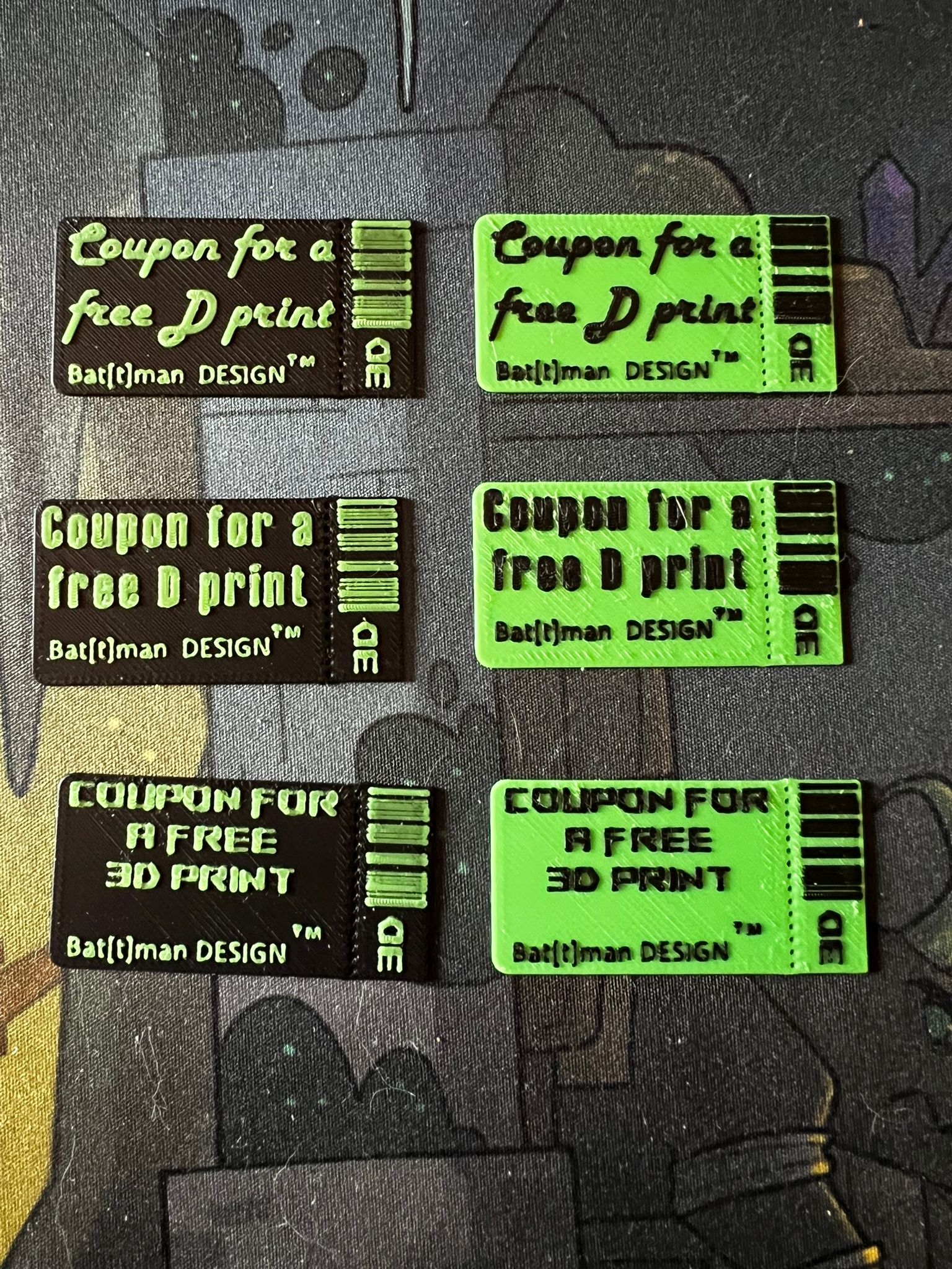 Coupon for a free 3D print
