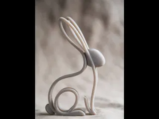 Modern Holy Rabbit Sculpture