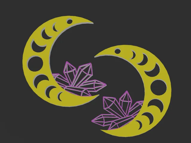 A Little Bit Witchy Crystal Moon Earrings