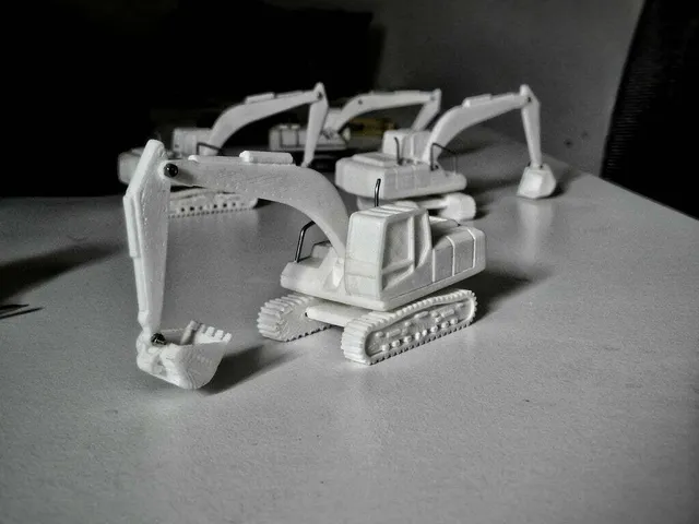 Easy to print Generic Excavator (1:100 / HO scale)