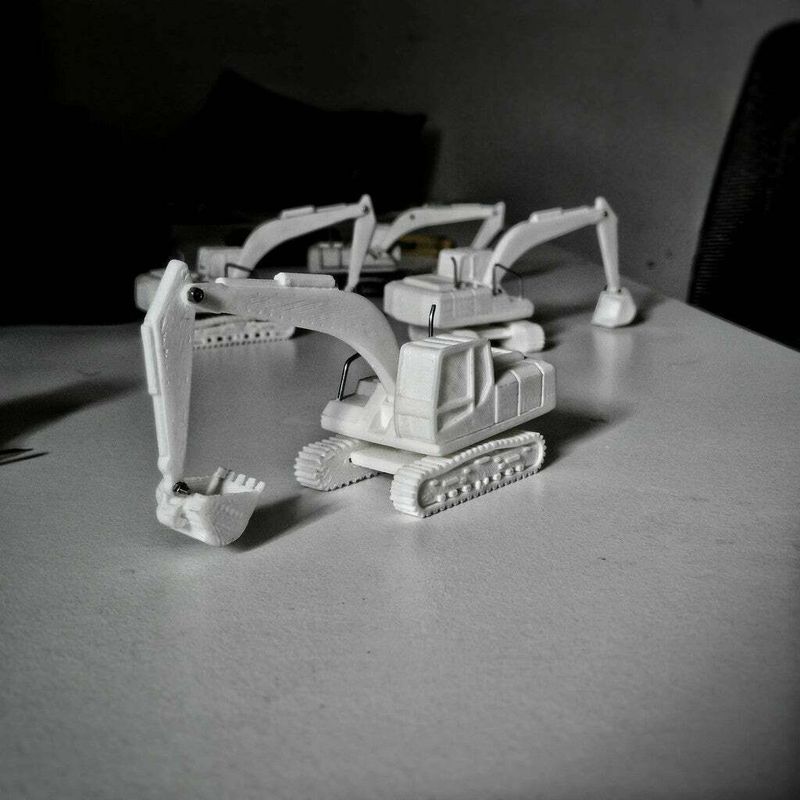 Easy to print Generic Excavator (1:100 / HO scale) by Luis Fernando ...