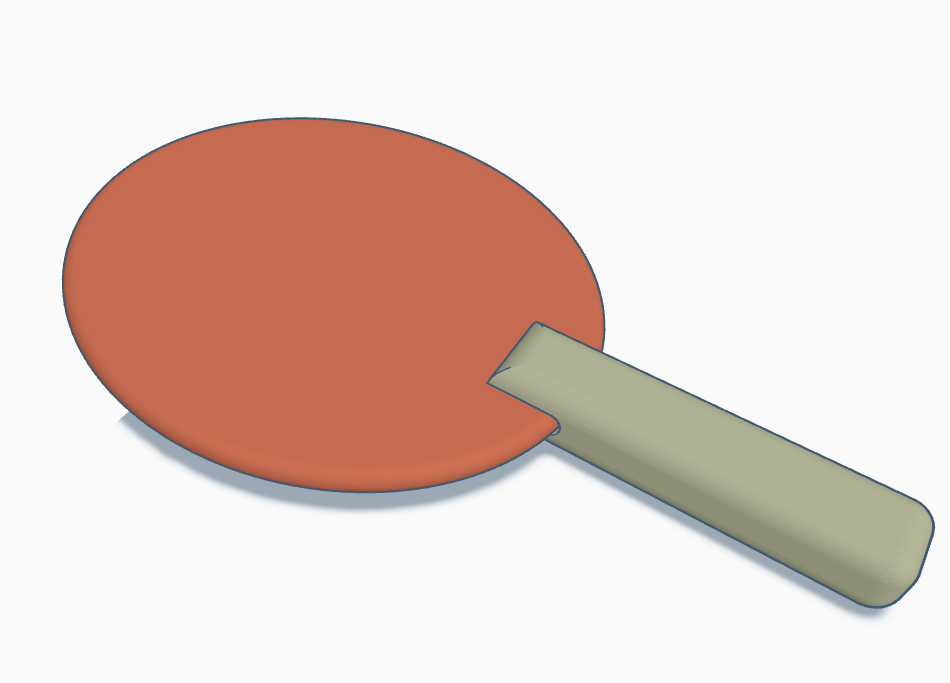 Easy Ping Pong Paddle (for smaller format printers)