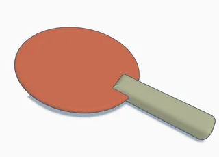 Easy Ping Pong Paddle (for smaller format printers)