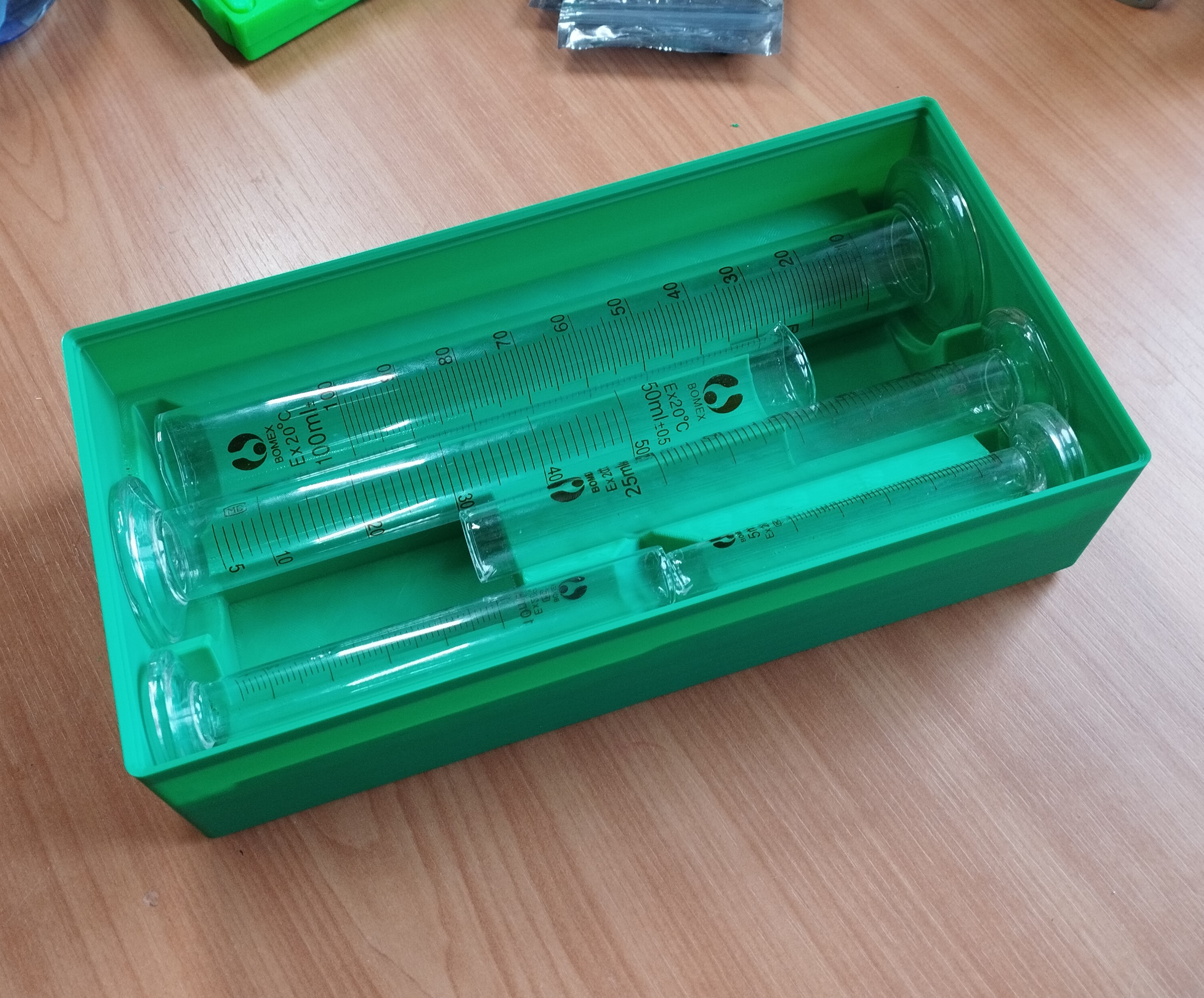 Graduated cylinder set gridfinity bin
