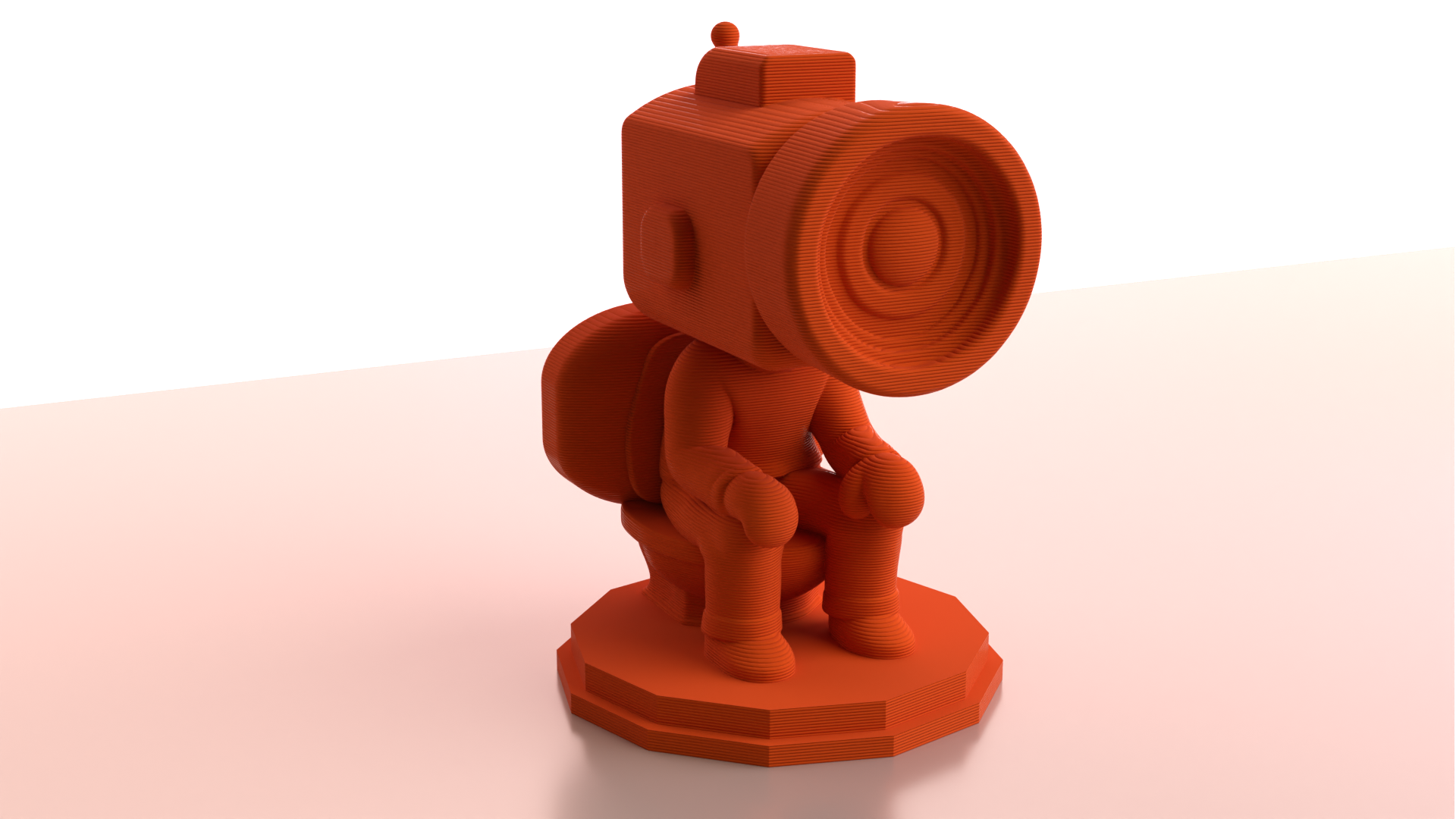 Cute Skibidi Cameraman Figurine