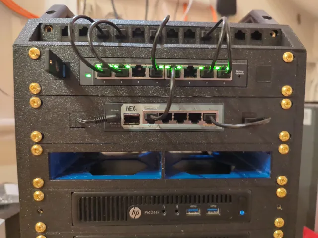 MikroTik hEX S 1U 10-inch Rack Mount with Keystone Jacks