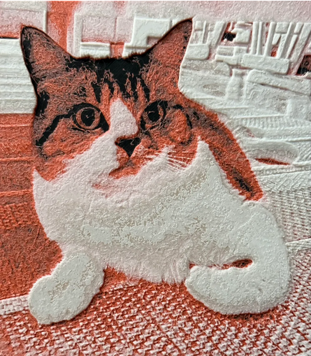 Cute British cat lithopane
