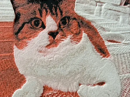 Cute British cat lithopane