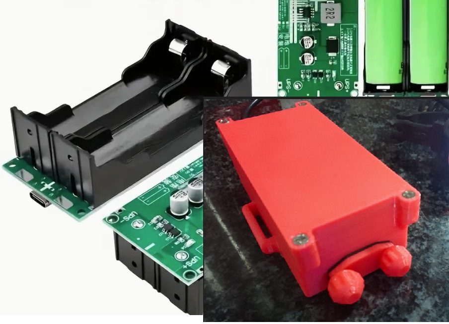 Case Dual 18650 lithium battery charger module waterproof