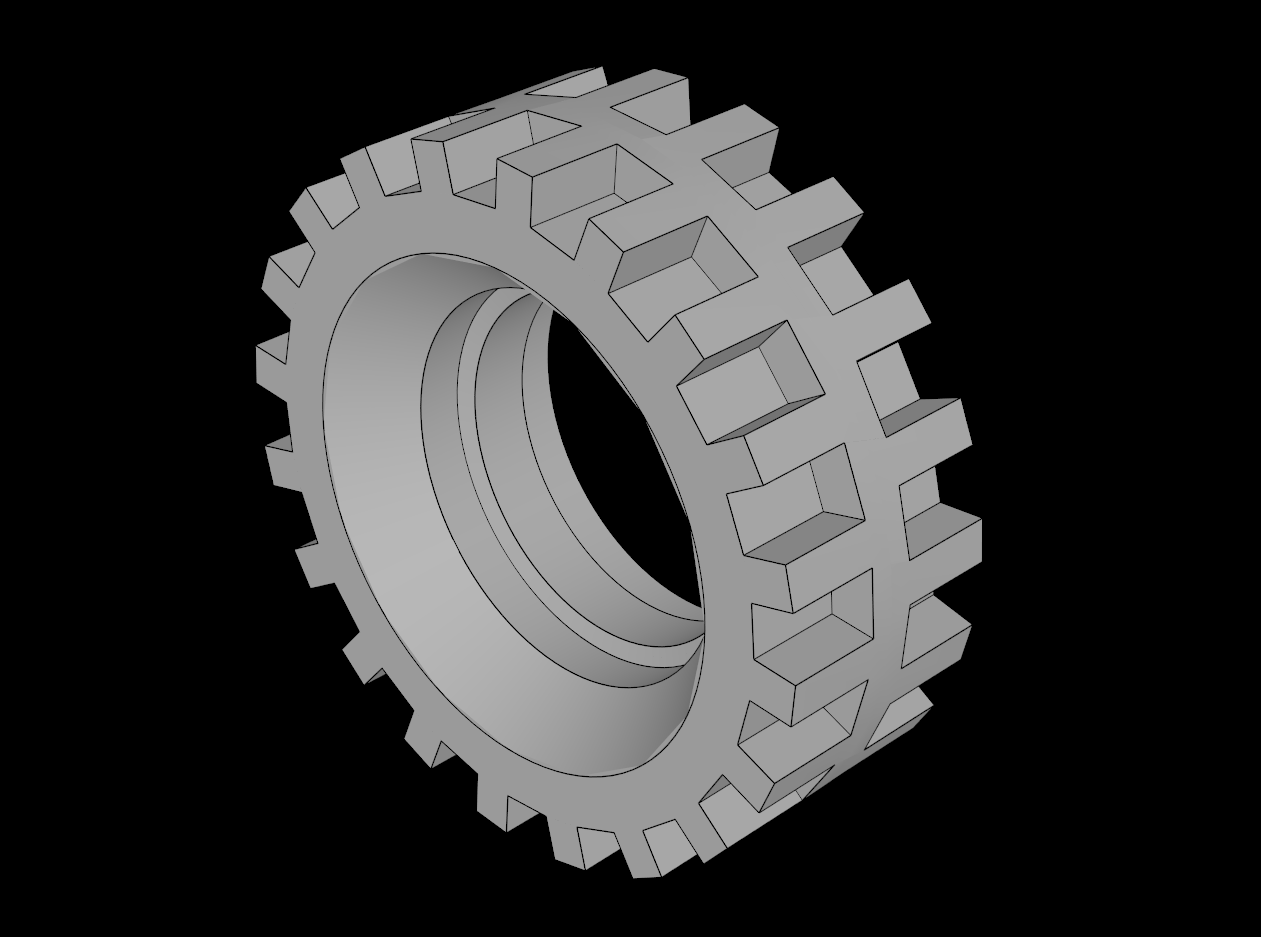 Lego Compatible (56897.dat) Tyre 11/ 65 x 18 Offset