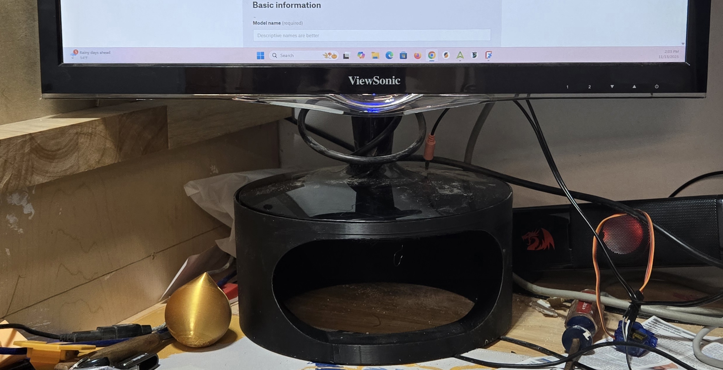 Monitor 100mm lift for viewsonic VX2252  with storage