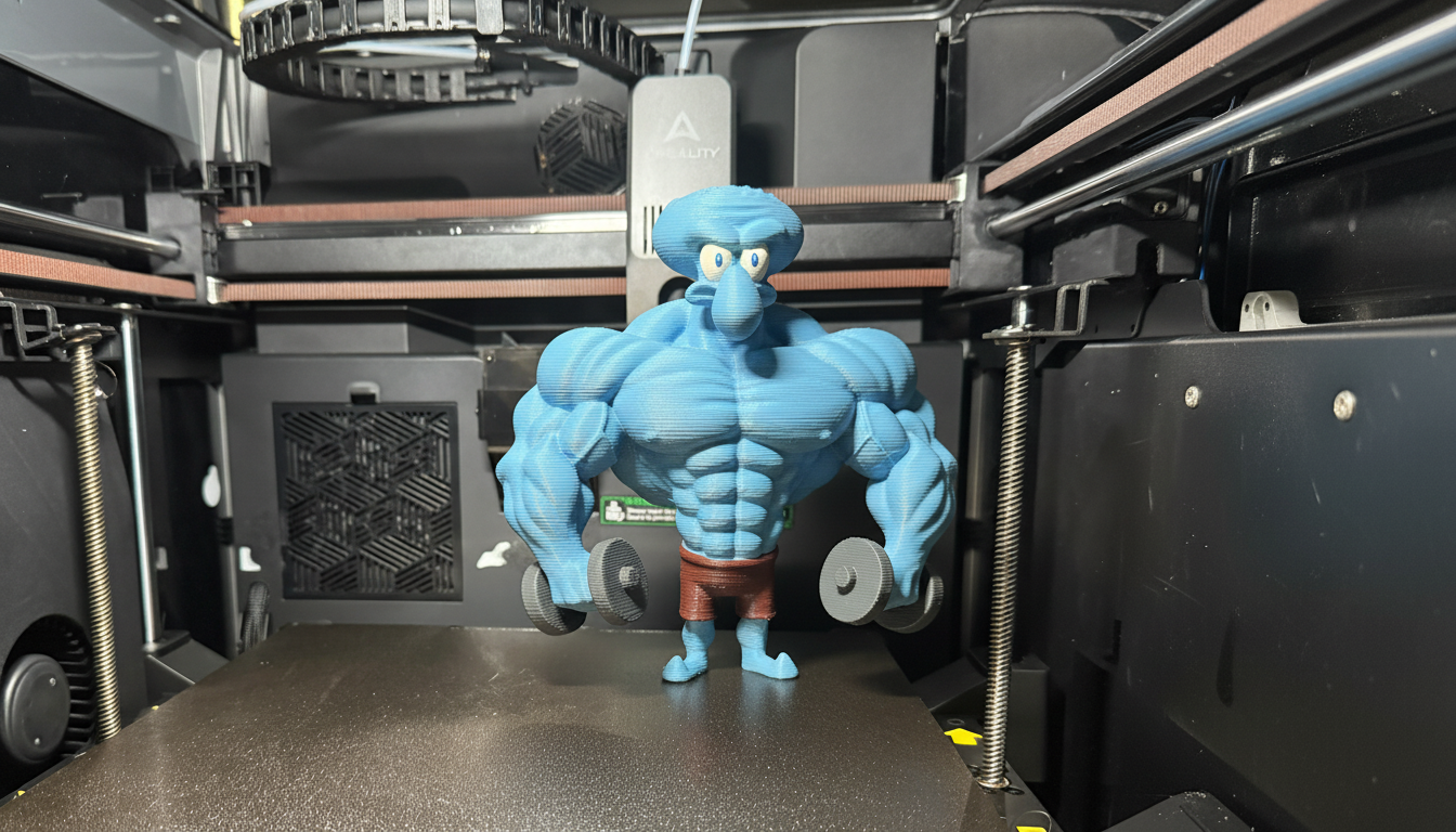 Stylized Buff Squidward – Muscular Octopus