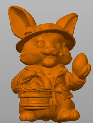 easter bunny with eggs 3D model