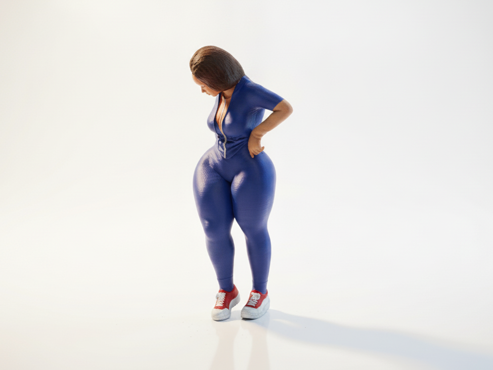 Curvy Woman Figurine Female Statue 3D Printable