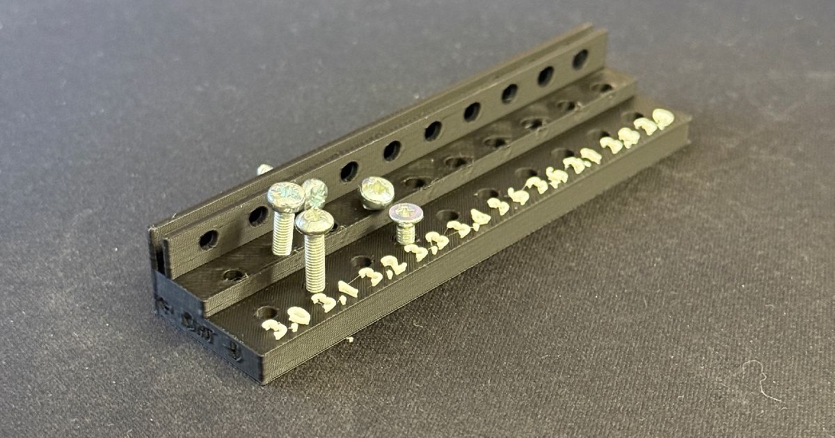 M3 Bolt Hole Size Tool