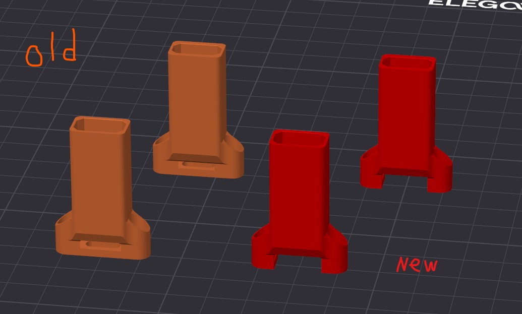 Remixed ECC Hotend USB-C Cable Mount No Center Base 3D model