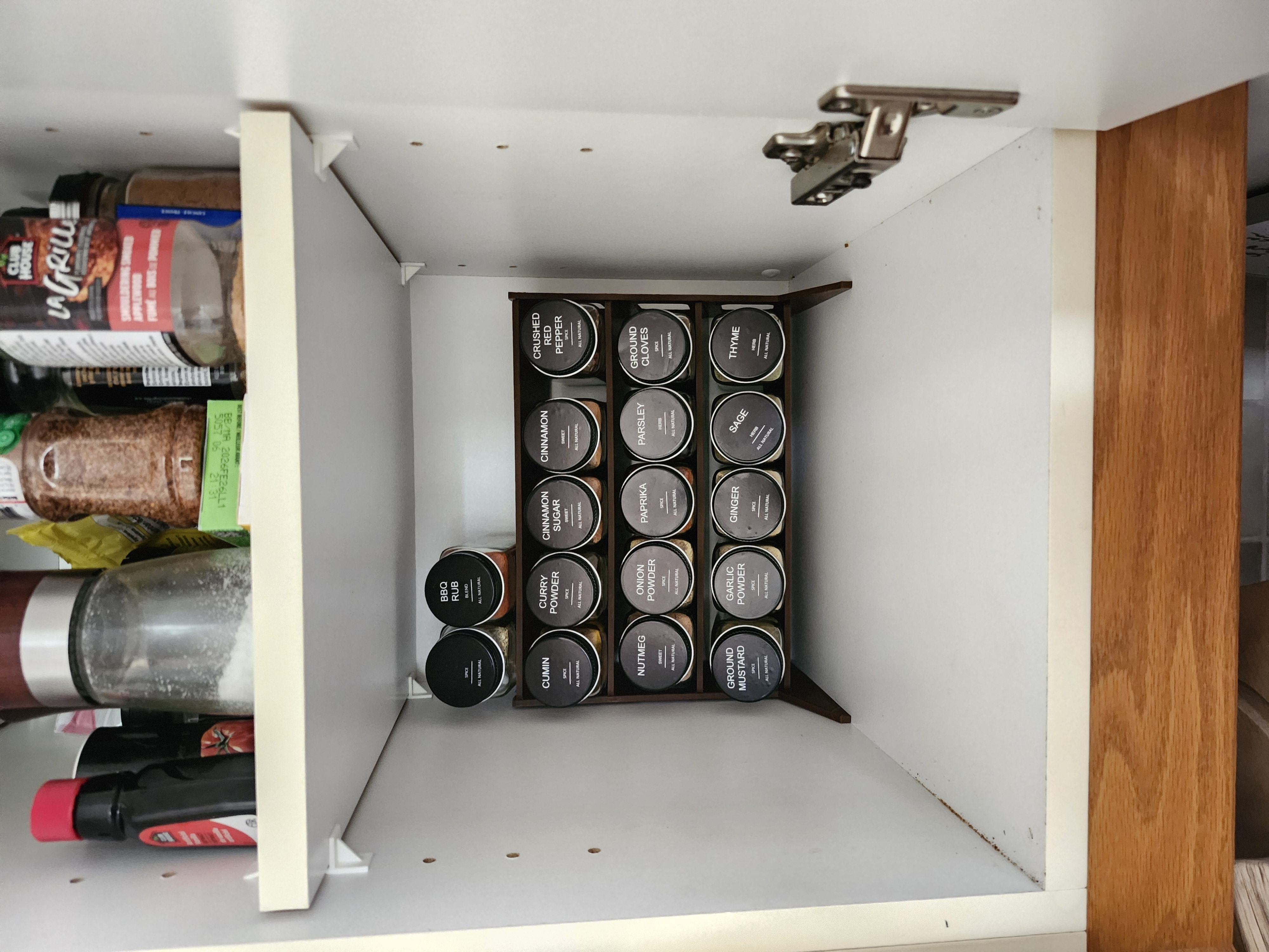 Ultra-Compact Spice Rack (4-Tier / 20 Jars) - No Supports - Space Saver