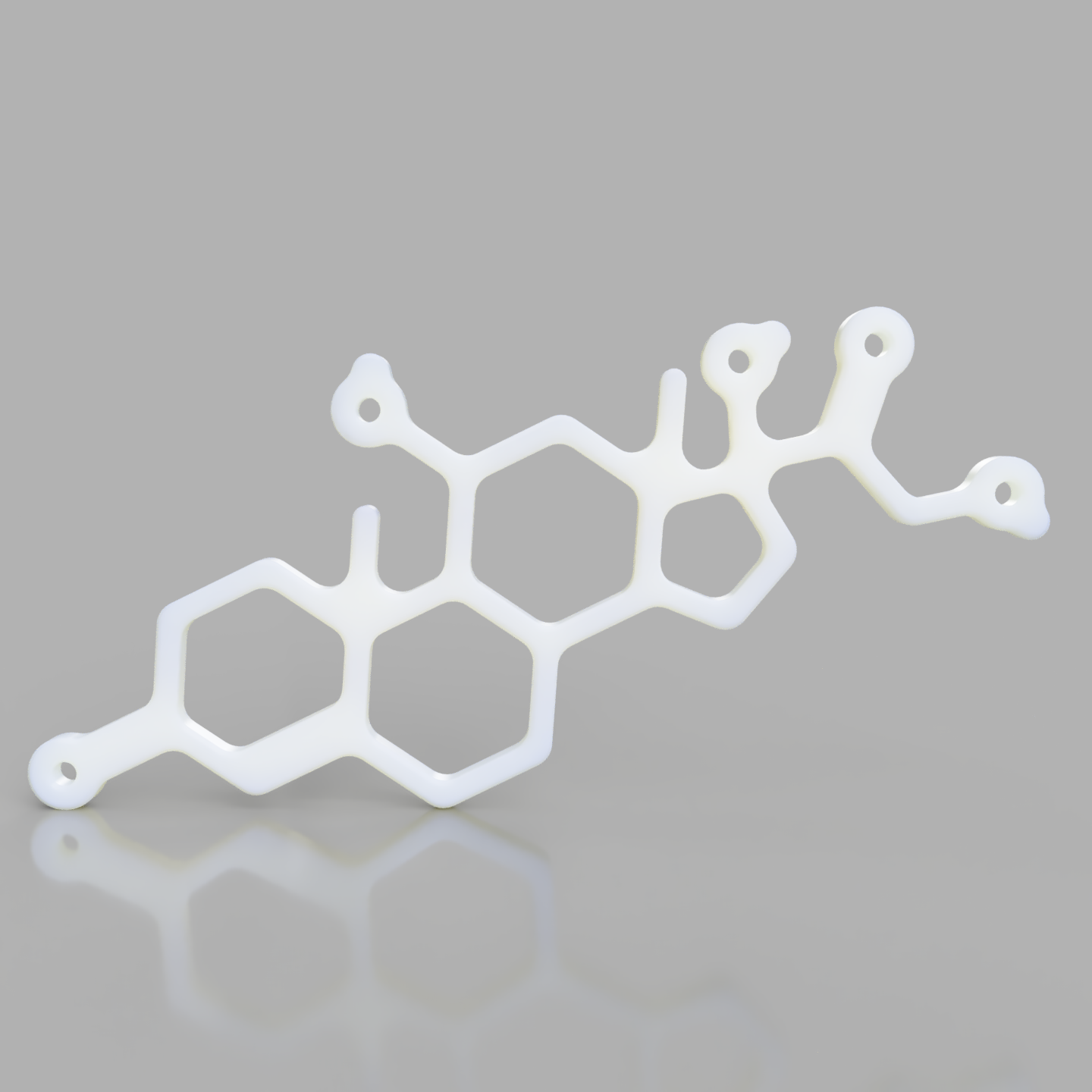 Cortisol Molecule Keychain