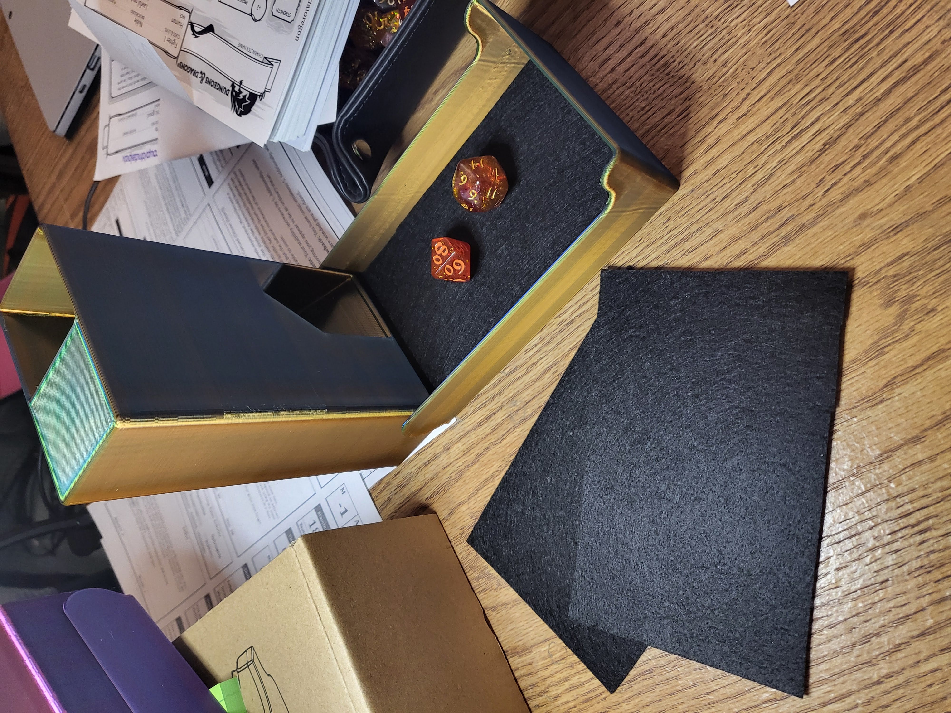 Felt Cutting Template for the Portable dice tower and storage