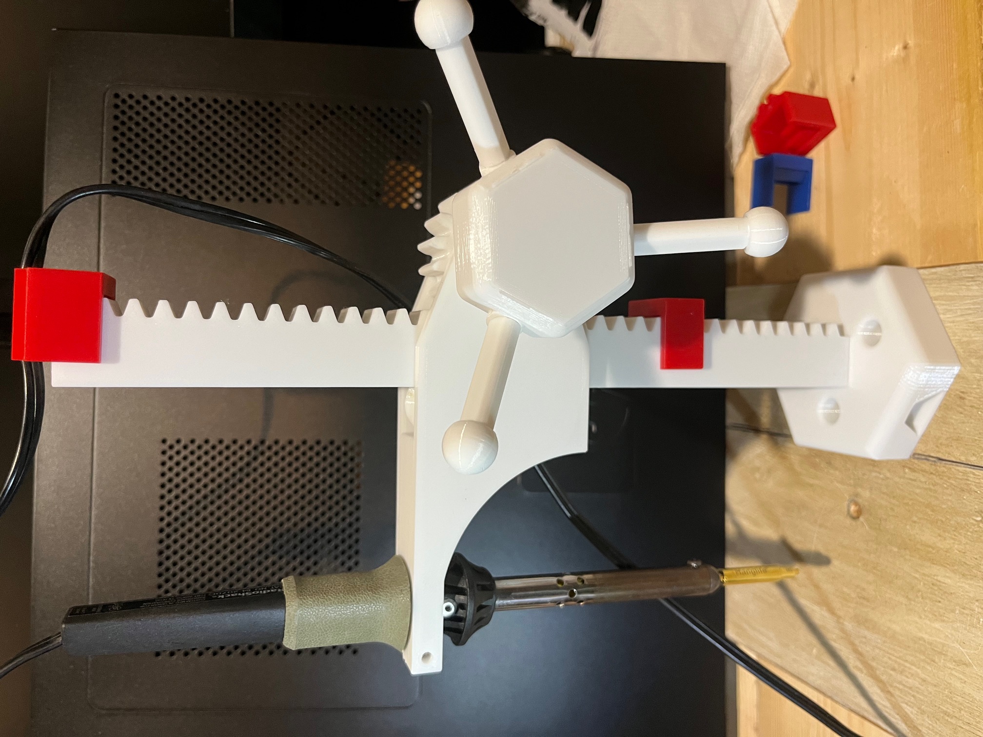 modified carriage for Fully 3D Printed Heat Set Press using Radio Shack 25 watt iron 3D model thumbnail