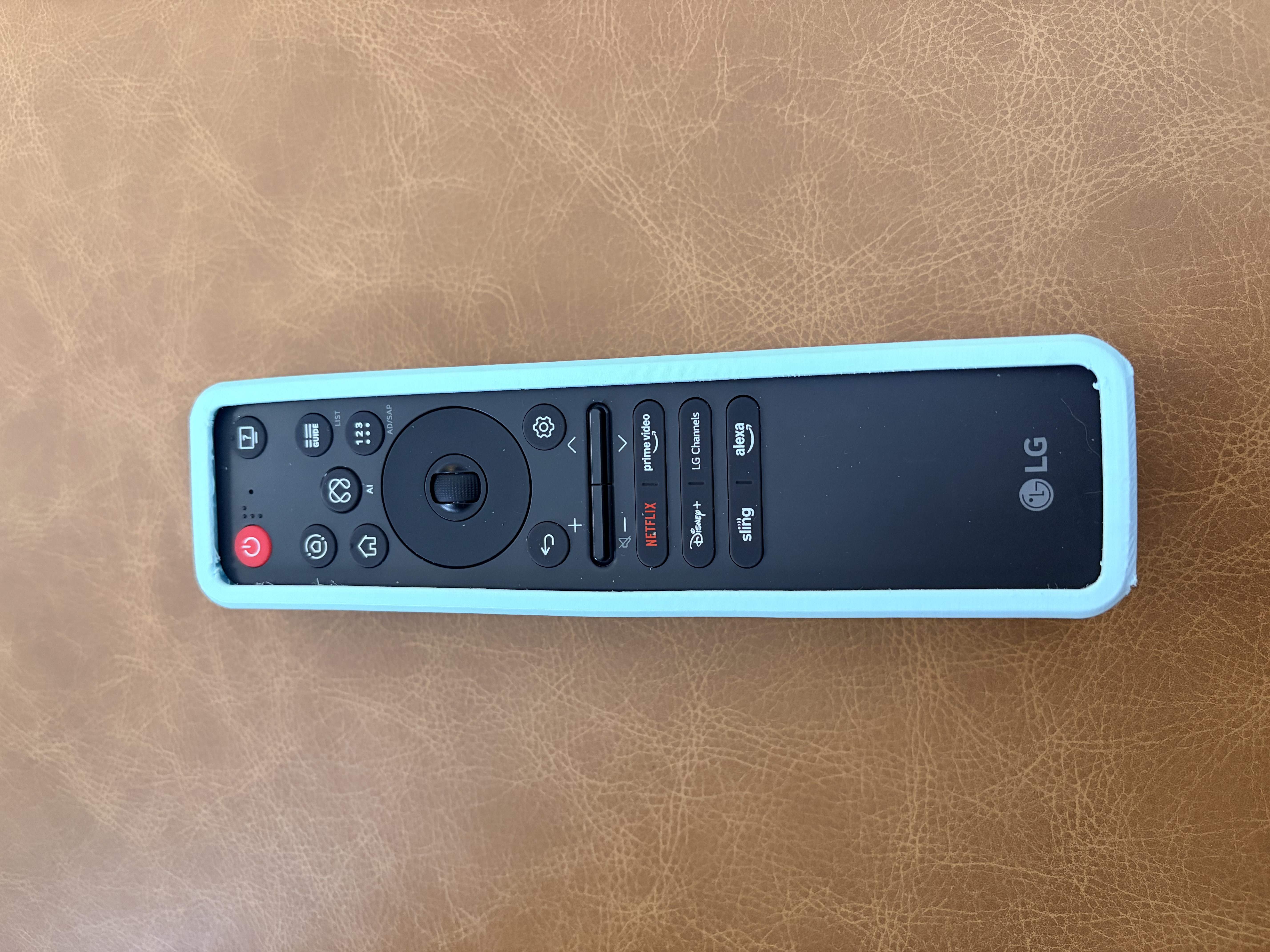 LG AI Remote MR25GA with AirTag holder