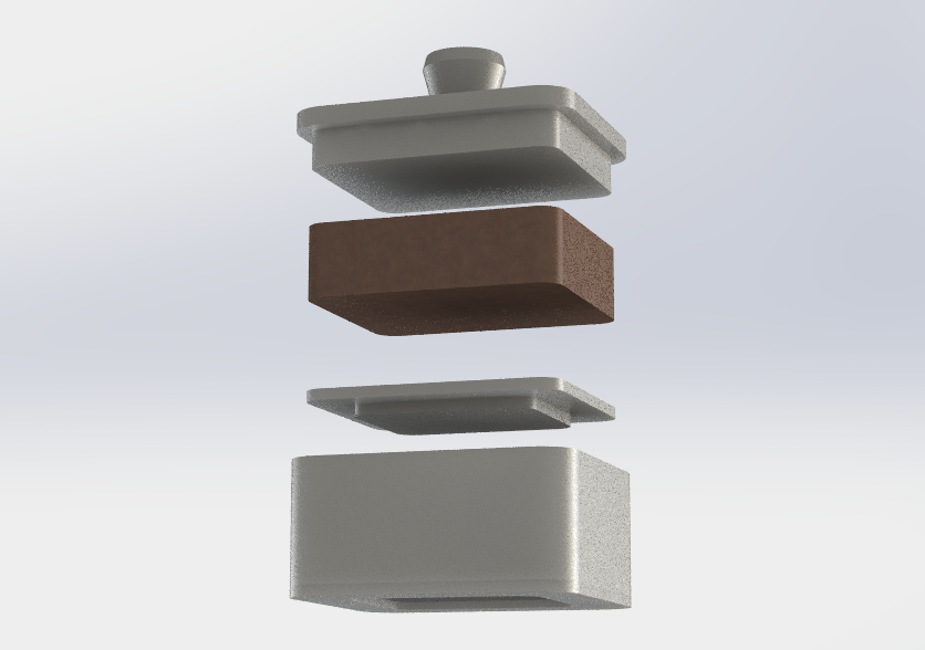 Burger press for rectangular toast bread