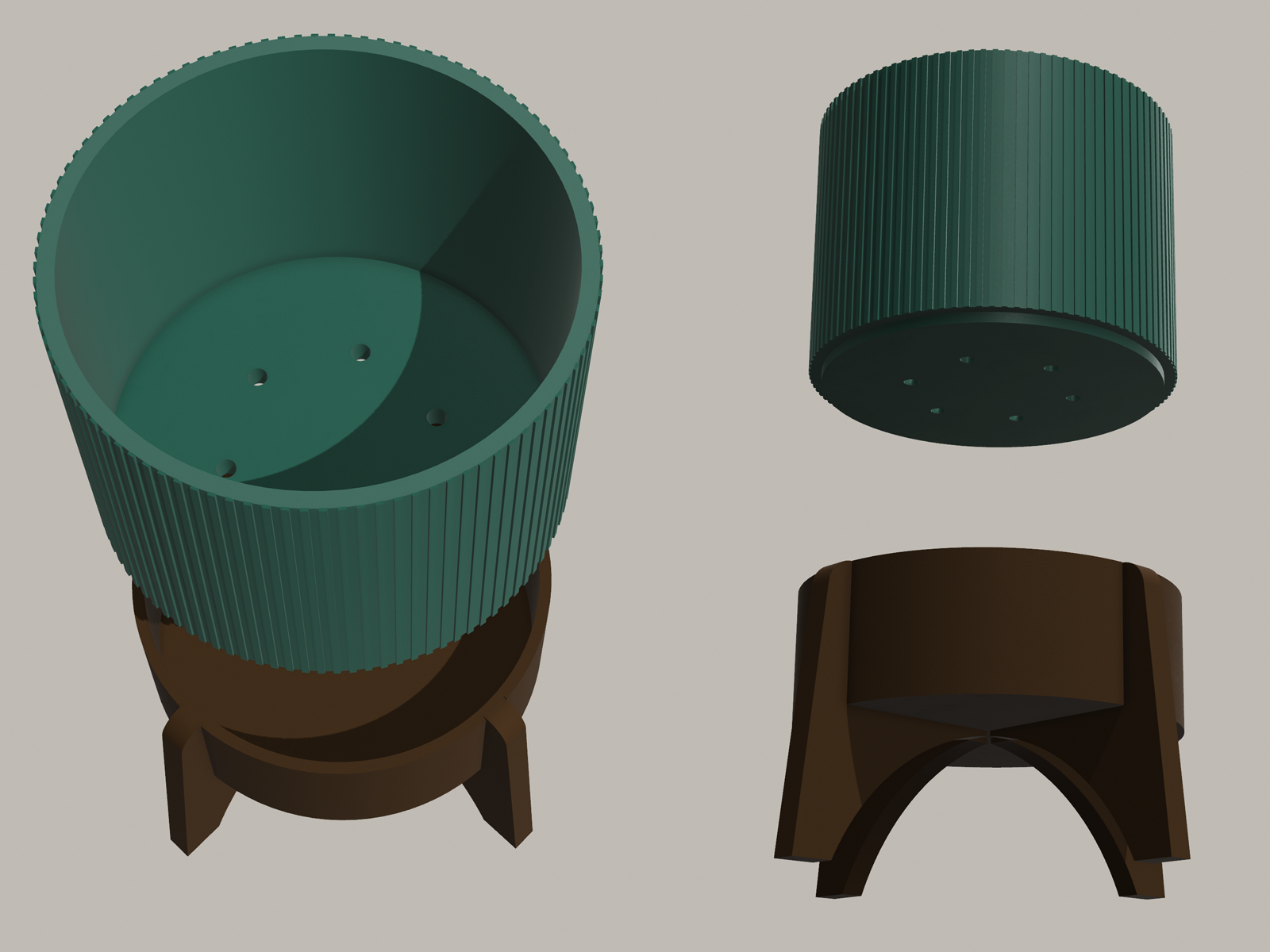 Ribbed Harmony Planter — miniatura 2