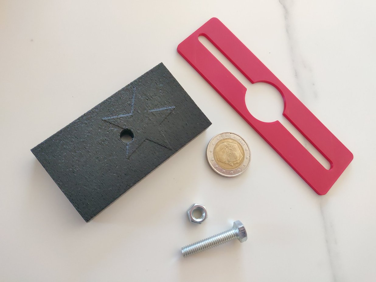Parametric coin through bolt magic trick