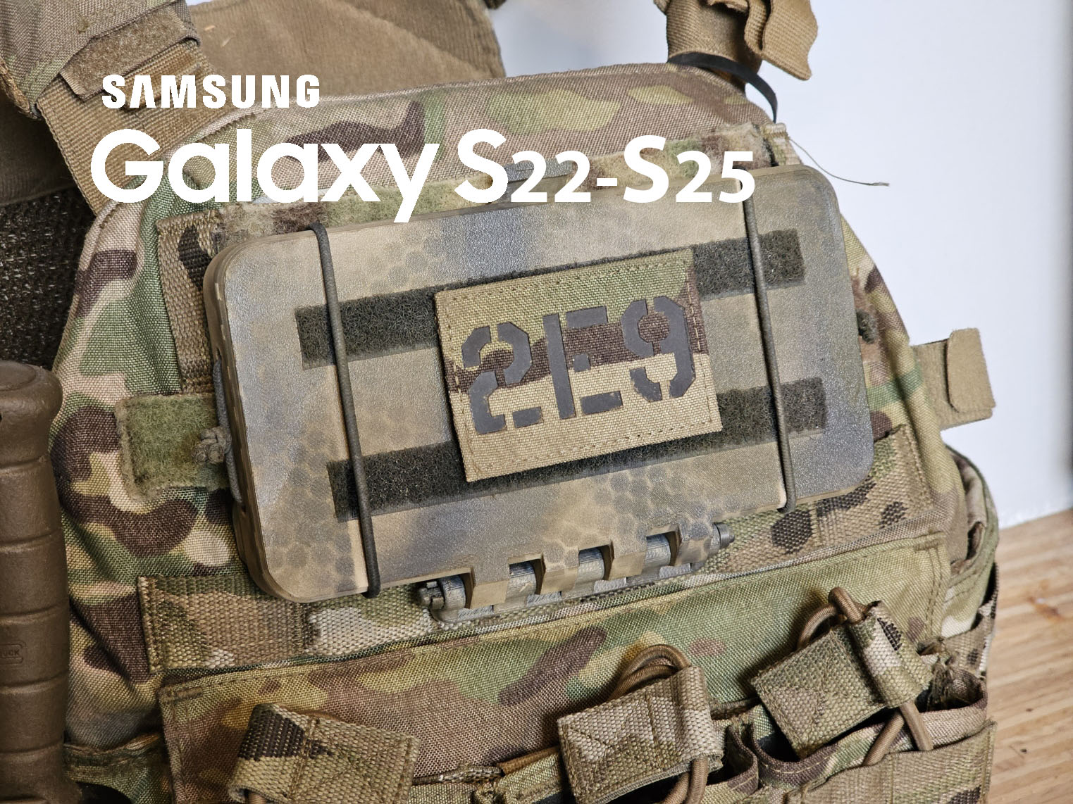 Phone molle case holder (Samsung Galaxy S22-S25) NO SCREWS NO SUPPORTS