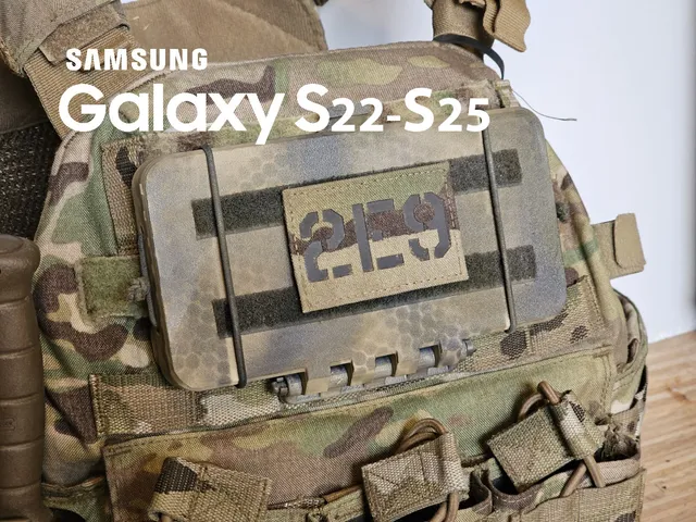 Phone molle case holder (Samsung Galaxy S22-S25) NO SCREWS NO SUPPORTS