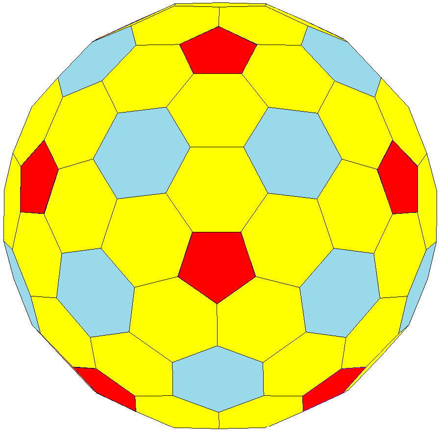 Geodesic Goldberg Icosahedral Polyhedron (3,0)