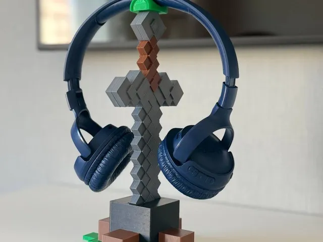 Minecraft Headphone Stand - Split Color Parts Version