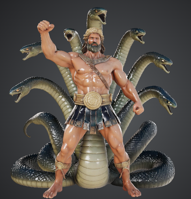 Hercules Battling A Hydra