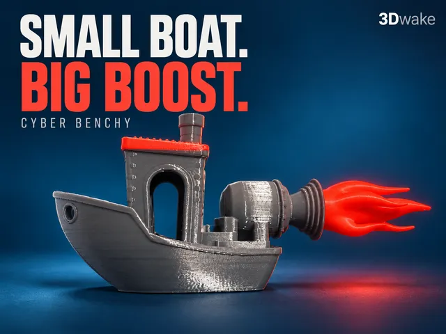 Cyber Benchy – Rocket Boat with Separate Flame