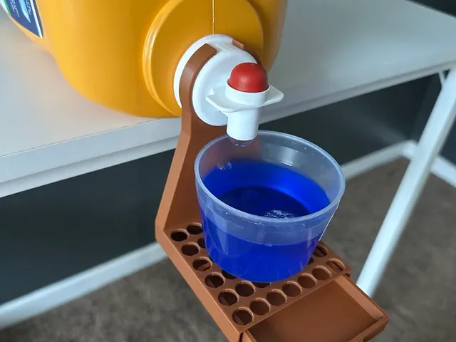 Laundry Detergent cup holder with drip tray