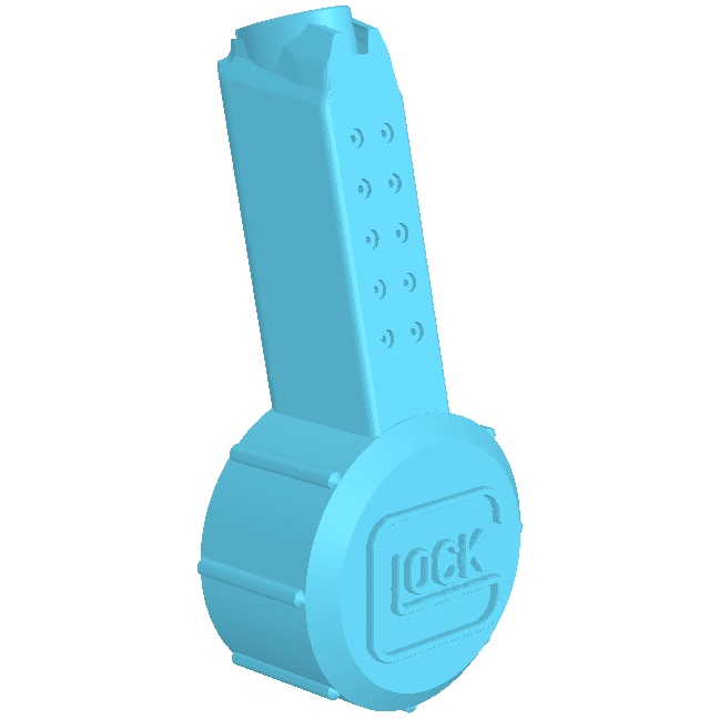 bic case drum mag 3D model