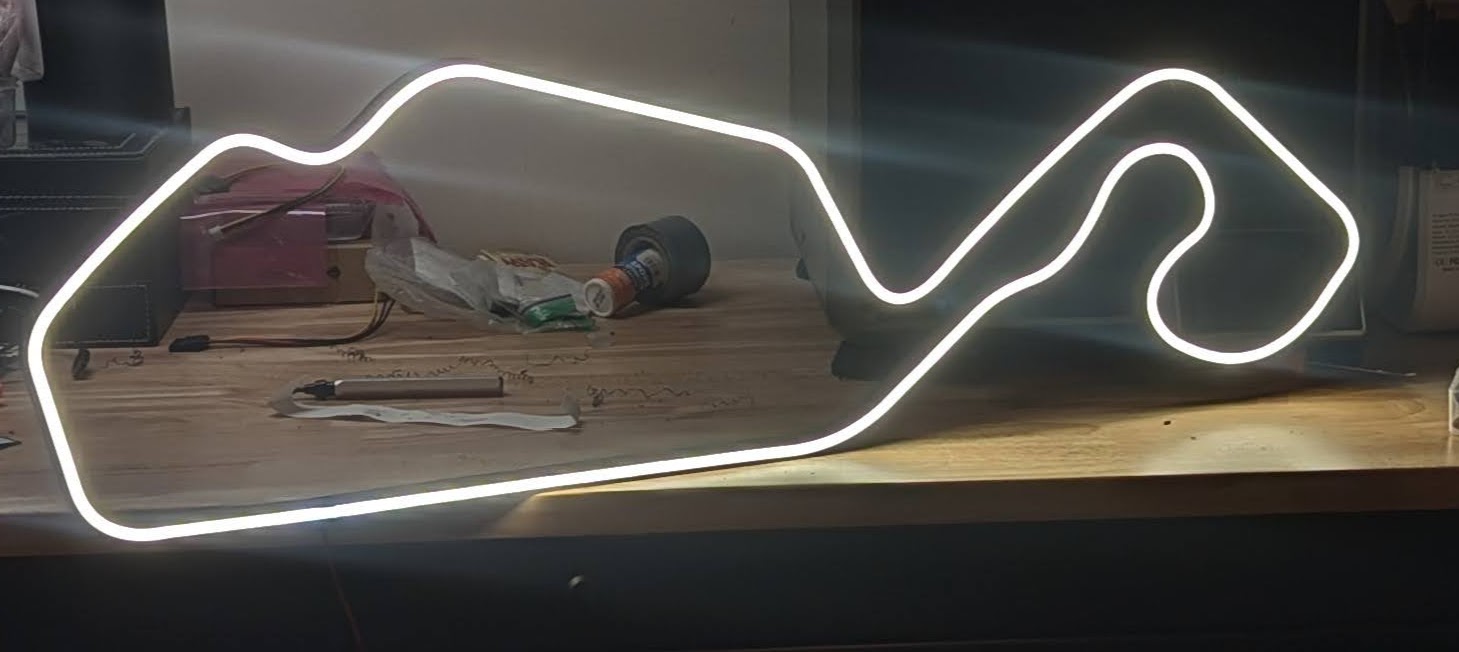 NJMP Thunderbolt Race Track LED Strip "Neon" Sign