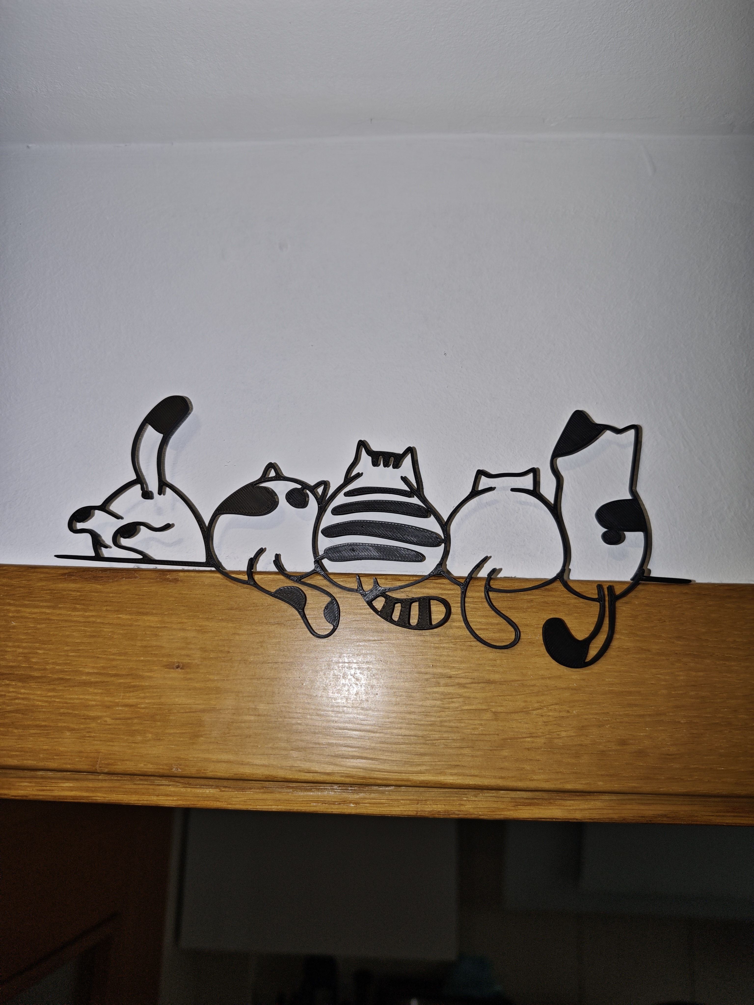Cats' Backs Door art / Wall art - Stand + flat