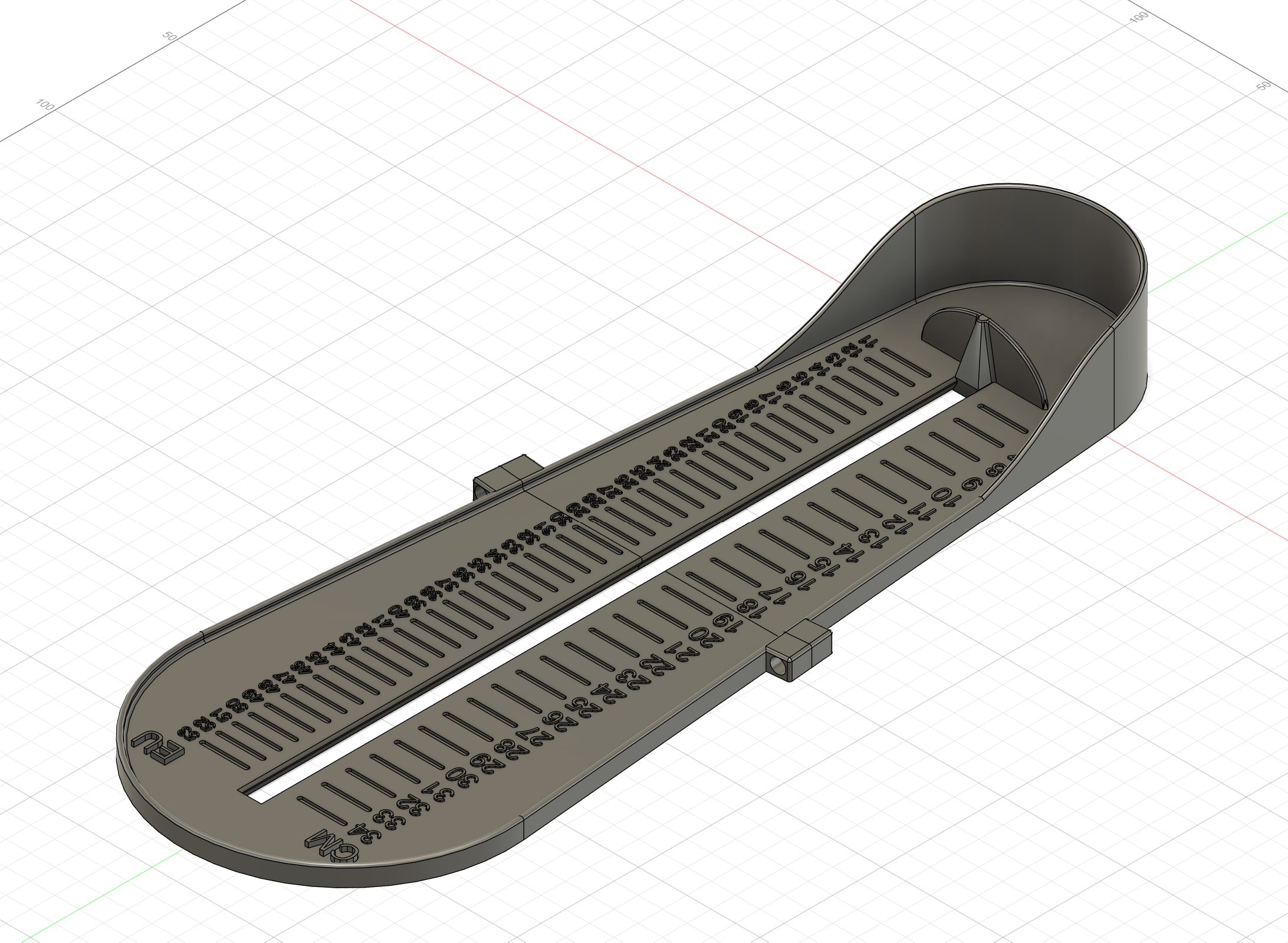 Shoe size gauge (aka Brannock Device, aka foot measurement device)