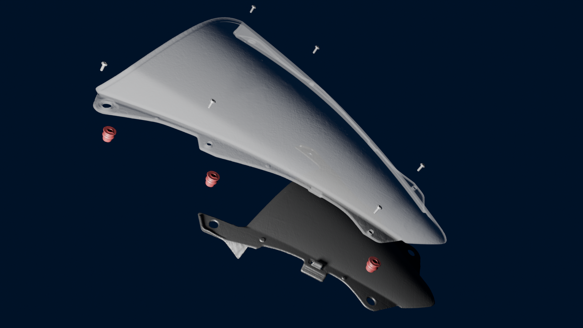 ZX-4RR Windshield Assmebly 3D Scan — miniatura 2