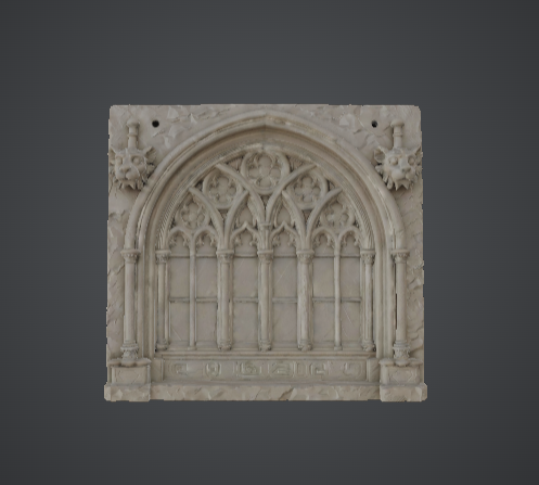 Gothic Cathedral Wall Panel – Ornate Arched Window Terrain Facade