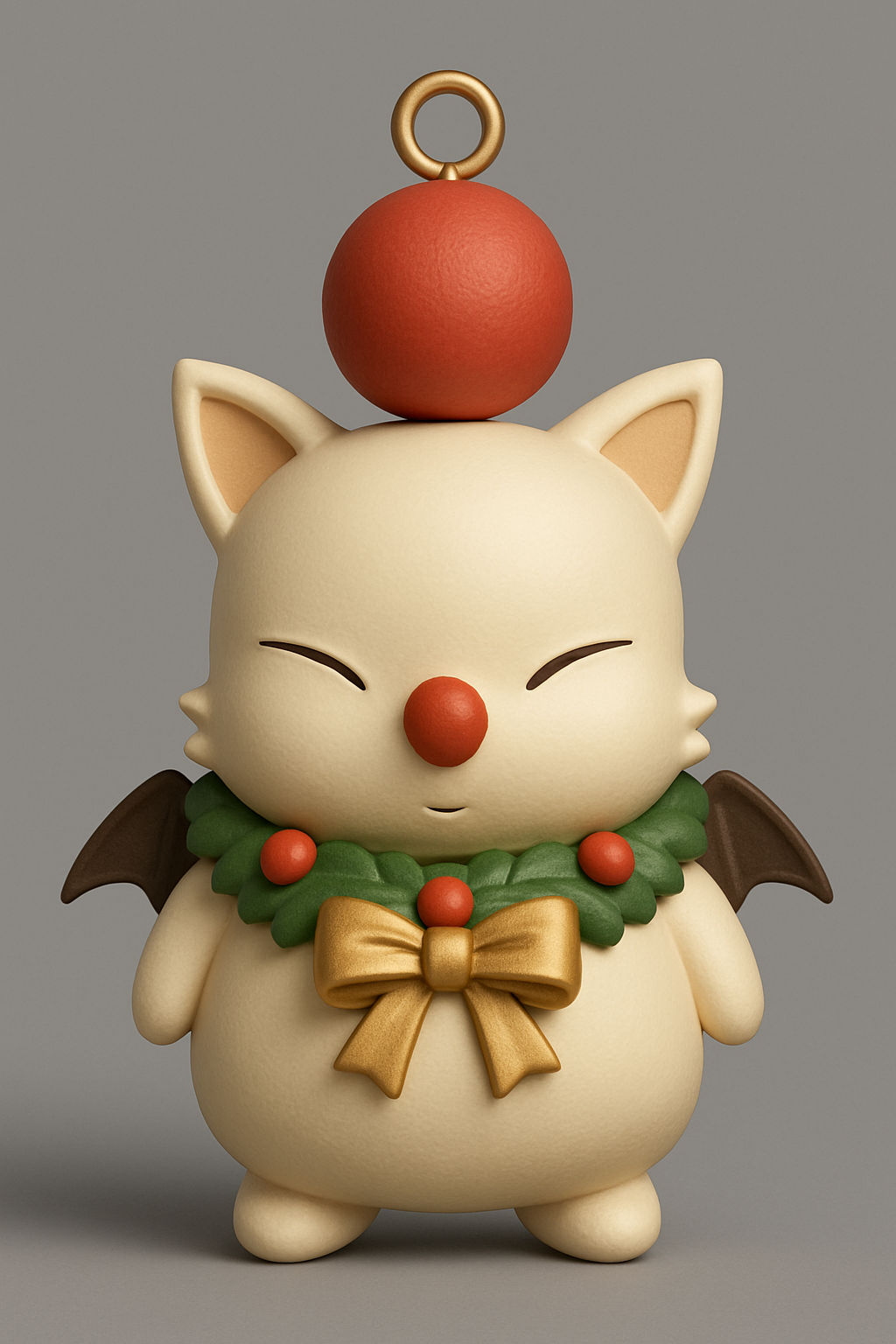 Christmas Moogle Ornament :>