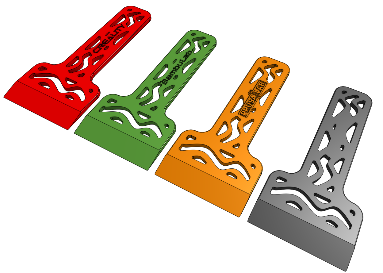 Miniatura 3 do modelo 3D 3D Printer Bed Scraper Pack – Lightweight Design