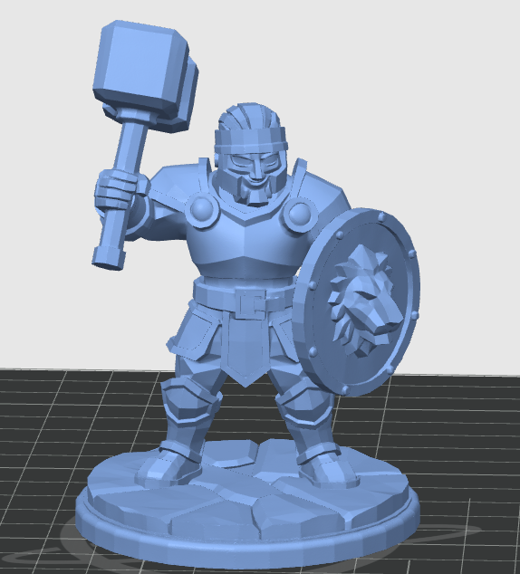Stylized Paladin – FDM Friendly Mini — miniatura 3