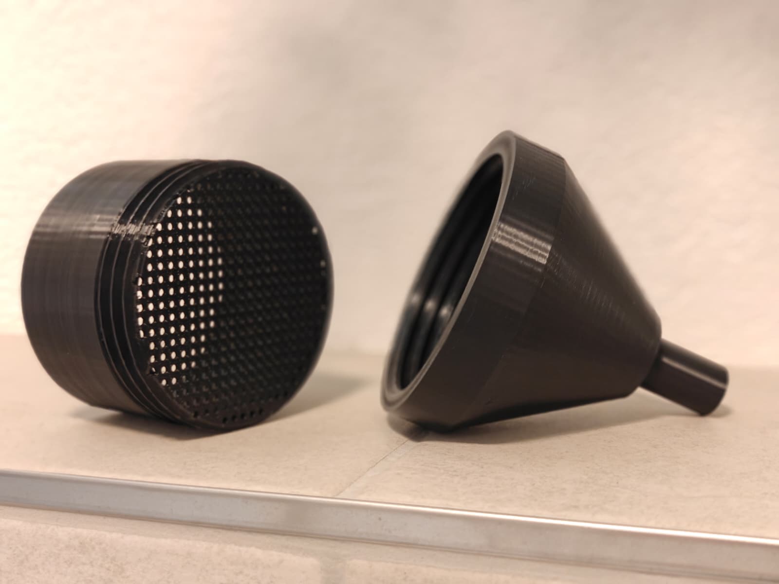 Screw-Together Strainer & Funnel for Bottle-to-Bottle Straining
