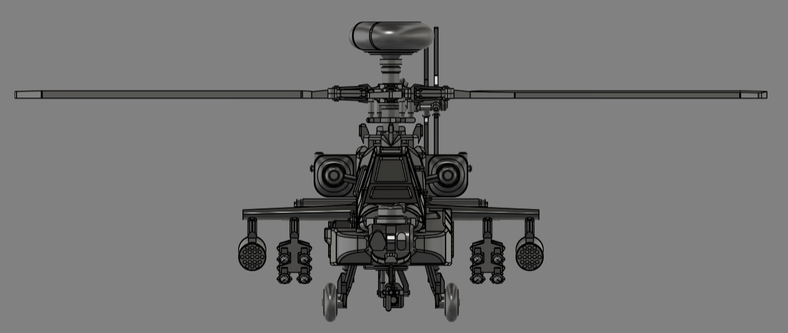 Miniatura 3 do modelo 3D AH-64D Apache Longbow 1:50 Scale Model