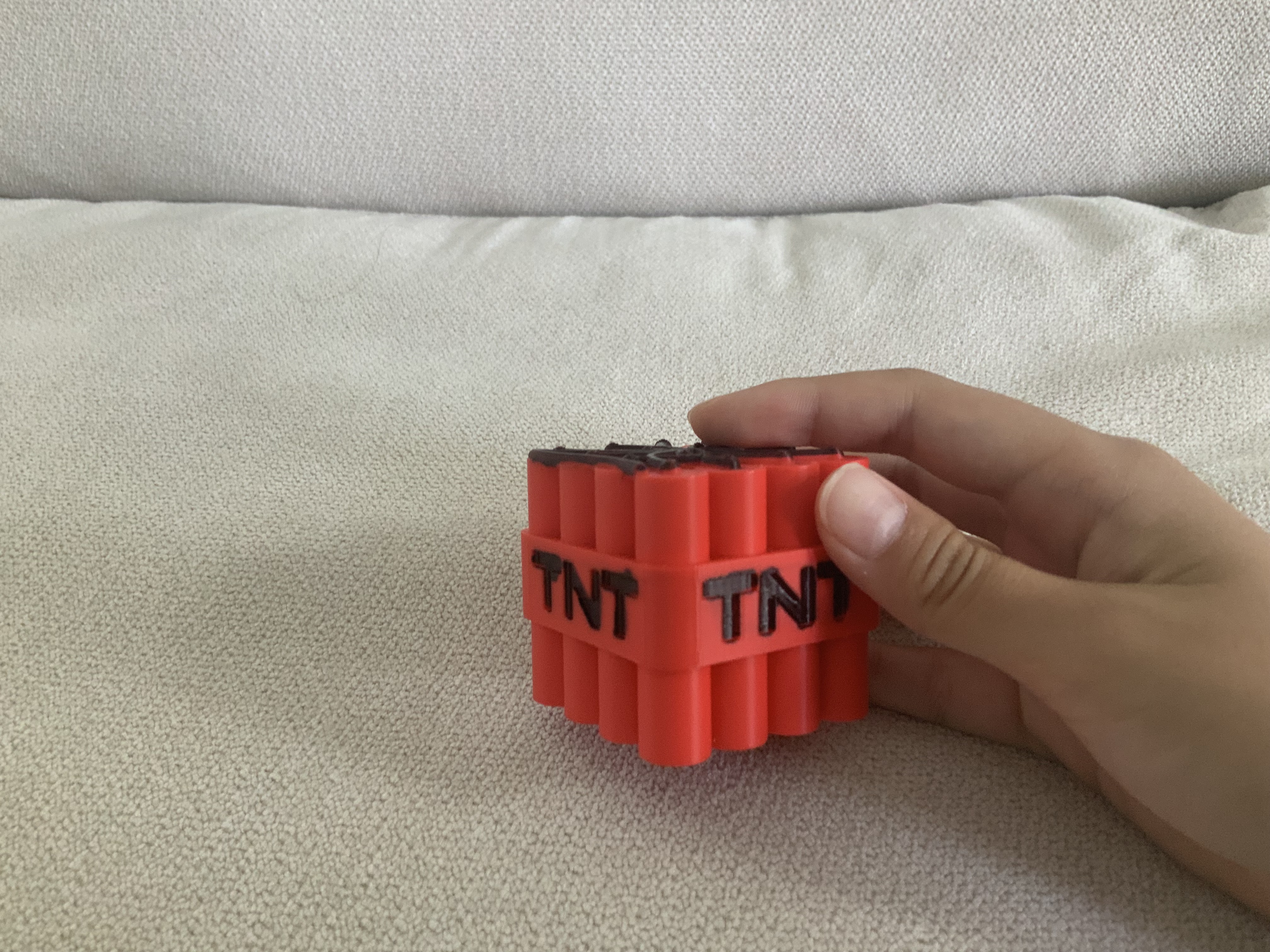 A Minecraft inspired TNT block